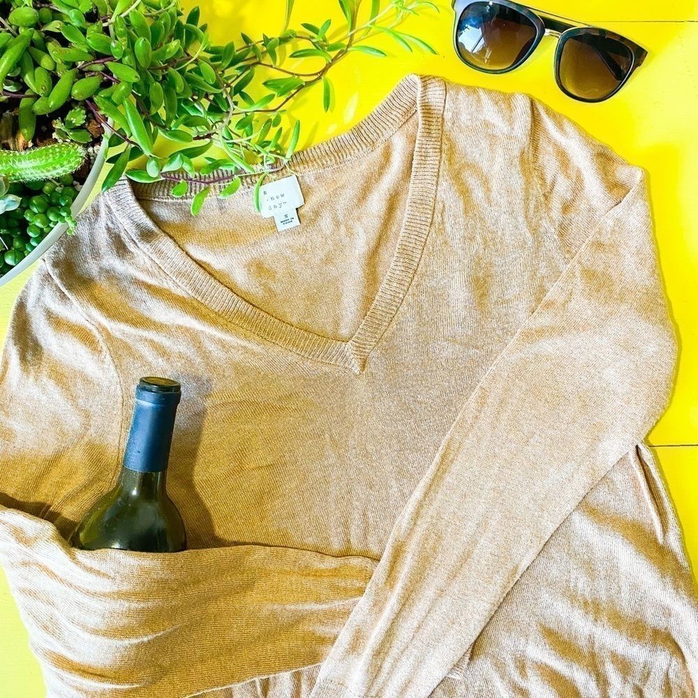 A New Day Tan Fall Sweater▪Size Sm